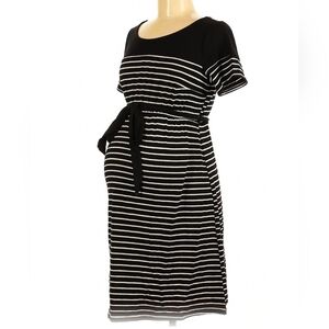 Black and White Striped Dress